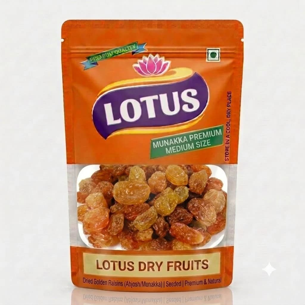 Lotus mart Afghan Munakka medium size Gram (250gm) Pouch