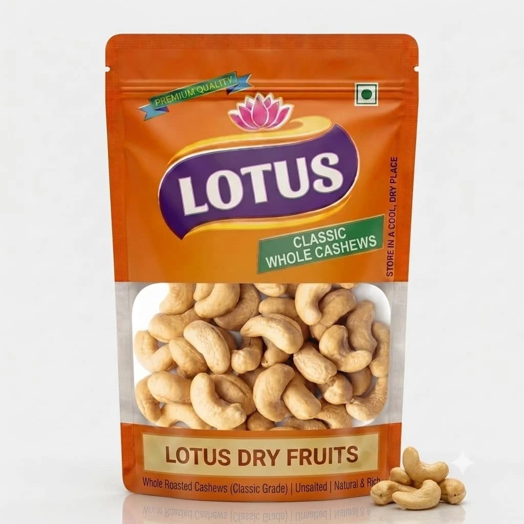 Lotus Mart Classic Whole Cashews 250gm